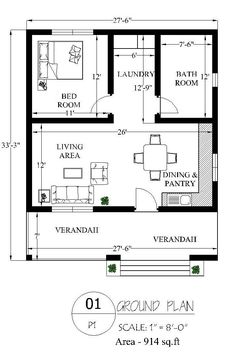 the floor plan for a two bedroom apartment with an attached bathroom and living room area