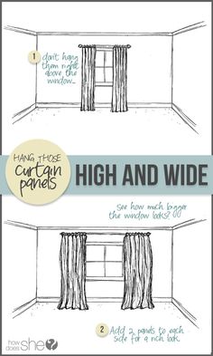 how to draw curtains in the living room with step by step instructions for beginners