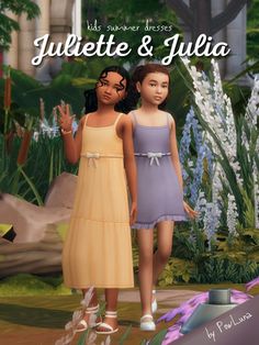 JULIETTE & JULIA set | Patreon Male Infant Cc Sims 4, Ts4 Kids, Infant Cc, Sims 4 Decades Challenge, San Myshuno, Kids Summer Dresses, Sims Clothes