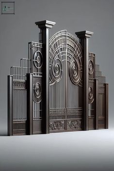 an image of a gate that looks like it is made out of metal