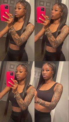 Baddie Arm Tattoos, Half Sleeve Tattoo Upper Arm, Tattoos Black Women, Popular Tattoo Designs, Unique Half Sleeve Tattoos, Arm Sleeve Tattoos For Women, Cuff Tattoo, Hand Tattoos For Girls, Cute Dreads