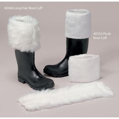 Step into the holiday spirit with a little bit of help from these plush Santa Claus boot cuffs. These cuffs add a touch of Christmas cheer to any boots while adding joyful holiday spirit to your Santa Claus outfit (sold separately on this site). Made of high-quality white plush, these boot cuffs feature a Velcro closure for a snug fit. Add some festive fun to your mall Santa costume, Christmas party gear or general holiday wardrobe this season with these Santa boot cuffs!

o Made of high-quality Santas Boots, Santa Claus Outfit, Long Black Boots, Santa Klaus, Santa Claus Costume, Boot Cuff, Santa Beard, Santa Boots, Santa Costume