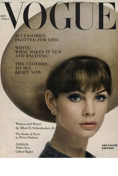 a magazine cover with a woman wearing a large hat on top of it's head