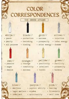 Witches Plants, Color Correspondences, Mustard Recipes, Color Magick, Witches Spells, Witch Ideas, Universe Manifestation, Witchcraft Diy, Personal Philosophy