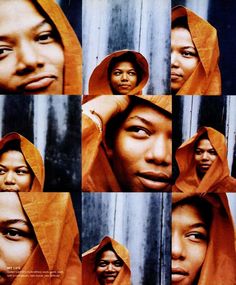 a collage of different images of a person wearing a hoodie and making faces