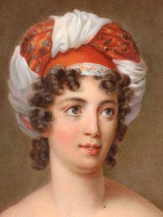 Regency Turban, Regency Portraits, 19th Century Dresses, Regency Art, Empire Fashion, Historical Hairstyles, 19th Century Women