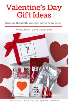 valentine's day gift ideas for him and her with the text overlaying