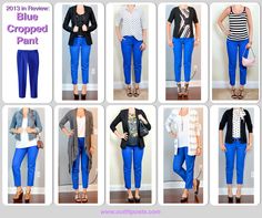 Royal Blue Dress Pants Outfit Women, Styling Royal Blue Pants, Blue Capris Outfit Work, Work Outfits Women Blue Pants, Outfits With Royal Blue Pants, Blue Capri Pants Outfit, What To Wear With Royal Blue Pants, Royal Blue Slacks Outfit Women, What To Wear With Blue Pants