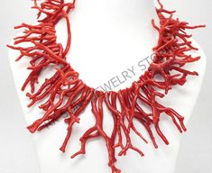 Red Necklace For Valentine's Day Birthday, Red Necklace For Birthday And Valentine's Day, Handmade Red Necklace For Birthday, Handmade Red Necklaces For Birthday, Red Jewelry For Christmas Birthday, Red Coral Necklaces For Party, Red Coral Necklace For Party, Starfish Story, Coral Tree