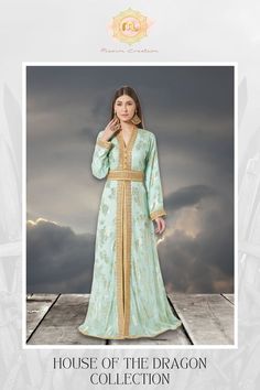 This bestselling Takchita Caftan Dress is not only a wonderful party outfit, but would also be a fitting Halloween costume that’s inspired by the summer gowns worn by the leading ladies of Game Of Thrones. Available in sizes XS to 5XL. Order yours today! Product no: 10026 Diamond Ball Gown, Henna Party Dress, Game Of Thrones Queen, Arabian Party, Dragon Halloween Costume, Royal Gowns, Summer Gowns, Blue Ball Gowns, Prom Dresses Sleeveless