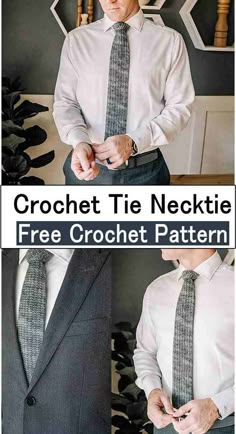 Discover the charm of the Free Classic Men’s Crochet Necktie Pattern right here! This pattern is perfect for a special gift or adding a handmade touch to your wardrobe. The necktie has an elegant look created with basic crochet stitches and the moss stitch, which gives it a lovely texture. You only need fingering weight yarn and a 3.5 mm crochet hook to start this project. The best part? The pattern is free and easy to follow, making it great for all skill levels. For a full guide and a helpful Beginner Crochet Projects For Men, Masculine Crochet Ideas, Crochet Mens Gifts, Free Crochet Patterns For Men, Crochet Items For Men, Crochet Gift For Men