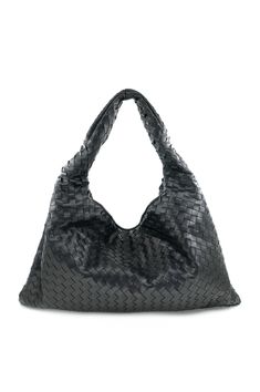 The Mina XL Hobo Bag exudes understated elegance with its oversized, woven design, making it both practical and refined. Available in timeless black or grey, it’s a sophisticated choice for those who appreciate the blend of form and function. Item#2688 Please call for in-store availability Size Measures 21.5 x 13.5 x 1 inches. Elegant Woven Leather Hobo Bag For Travel, Elegant Woven Leather Hobo Tote Bag, Black Bag With Intrecciato Weave For Everyday, Chic Black Shoulder Bag With Intrecciato Weave, Classic Evening Bags With Braided Handles, Black Rectangular Hobo Bag With Intrecciato Weave, Black Woven Leather Rectangular Hobo Bag, Luxury Black Woven Leather Hobo Bag, Chic Black Bag With Woven Leather