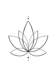 a line drawing of a lotus flower