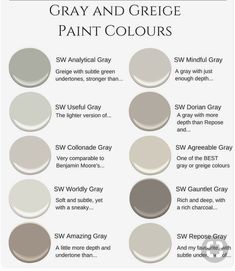 the 10 best gray and greige paint colors for interior walls, ceilings or floors