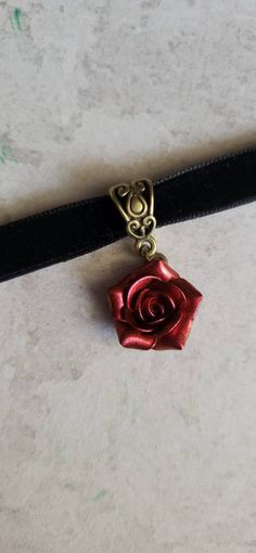 Ruby Red Rose Choker, Velvet Choker Pendant, Red Flower Necklace, Collar Choker Velvet for Women - Etsy Party Jewelry With Rose Design In Rose Red, Rose Red Jewelry With Rose Design For Party, Rose Jewelry For Valentine's Day Party, Valentine's Day Rose-colored Party Jewelry, Red Choker For Valentine's Day Gift, Adjustable Rose Red Jewelry For Valentine's Day, Adjustable Flower Pendant Choker For Gift, Adjustable Flower Pendant Choker Gift, Valentine's Day Rose Design Party Jewelry