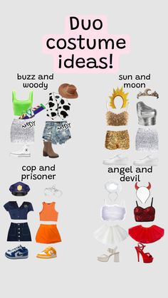 a poster with different types of clothes on it