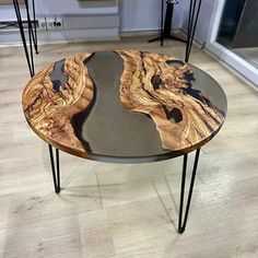 a table that has some sort of design on it