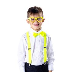 The Neon Set will surely enhance your party’s spirit. Whether it’s Halloween, birthday parties, or even a fun filled night, disguise is good for everything! Our whimsical cool set is great in more ways than you think! Bow tie and suspenders are adjustable to fit the size of your desire! The neon suspender bowtie and sunglasses set is available 6 fun and exciting colors! Colors include Green, Orange, Pink, Blue, Red and Yellow! Novelty Light-up Costume Accessories For Party, Halloween Birthday Parties, Tie And Suspenders, Suspenders Set, Halloween Birthday, Green Orange, Orange Pink, Suspenders, Bow Tie