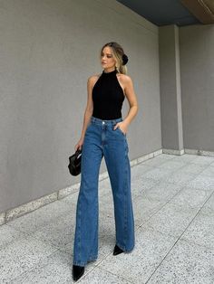 Semiformal Outfit Mujer, Semiformal Outfit, Tops For Women Stylish, Jeans Styling, Semi Formal Outfits, Jeans With Heels, Fits Inspo, Outfit Mujer