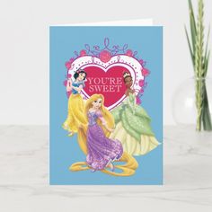 disney princesses you're sweet by disney princess greeting card