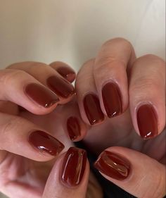 ☺️super cute red/orange nail color☺️ Opaque Nails Pink, Warm Toned Nails, Orange Nail Color, Japanese Gel Nails, Orange Nail, Cotton Candy Colors, Hello Nails, Soft Nails, Jelly Nails