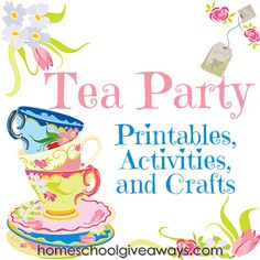 tea party printables, activities and crafts