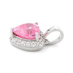 Height: 8mm

Width: 9mm

Thickness: 5.2mm

Bail opening: 4.49mm



Stone material: pink & clear cubic zirconia

Center stone size: 7mm

Stone shape: heart shape (center) & round

Center stone carat weight: 1.6 ct.

Total number of CZ stones: 16

Stone setting: Prong Setting



Metal: 925 sterling silver

Plating: rhodium plated

Finish: high polish Stone Material, Cz Pendant, Pink Jewelry, Stone Setting, Gorgeous Jewelry, Sterling Silver Heart, Cz Stone, Stone Settings, Silver Heart