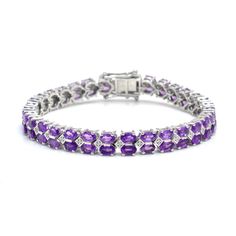 MATERIAL: 925 Sterling Silver, Amethyst Gemstone Size : 3x5mm Oval Bracelet Length : 7.5inches Long + Box Clasp Bracelet Weight : 23.66 (Approx) ( Total Weight Of Stone & Silver ) DESCRIPTION: The stones used for the bezels are of true gem quality, the metal work is done beautifully. You'll get 1 Bracelet like the ones in the picture per purchase. ( Although, you can update more quantity according to the need. ) We accept custom and personalized order. It can be change in the gemstone, earring d Handmade Pendant Necklace, Fine Jewelry Bracelets, Wedding Jewelry Bracelets, Jewelry For Her, February Birth Stone, Tennis Bracelet, Dainty Jewelry, Amethyst Gemstone, Handmade Pendants