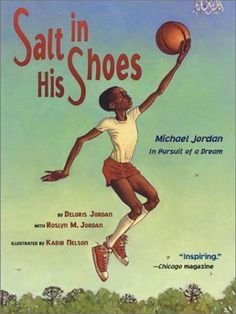 the book cover for salt in his shoes with an image of a man jumping up into the air