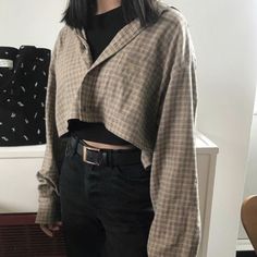 How To Have Style, Plaid Shirt Outfits, Outfit Korean, Crop Top Outfits, Winter Essentials, About Fashion, Korean Outfits, Retro Outfits