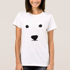 Polar Bear Baby T-Shirt - personalize cyo diy design unique White Basic T-shirt With Funny Print, Funny Print Basic T-shirt With Relaxed Fit, Casual White T-shirt With Basic Design, White T-shirt With Funny Print For Everyday, Bear Outfit, Halloween Onesie, Bear Outfits, Shirt Diy, Bear Shirt