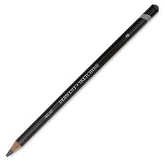 the pencil is black and has a brown tip