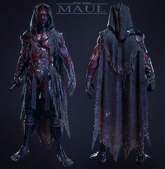 the concept art for star wars maul, which is based on an alien man