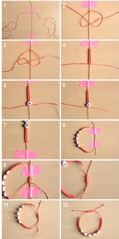 step by step instructions on how to make an ornament for a necklace with beads