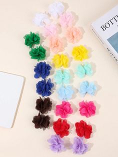 12pcs Chiffon Flower Hair Clips For Girls Colorful Tulle Mesh Floral Hairpins For Toddler Girls Hot Pink Solid Color Barrettes Fully Lined Baby Hairgrips Kids Baby Hair Accessories Love Valentine Multicolor    Polyester Plain Hair Clips   Baby Supplies, size features are:Bust: ,Length: ,Sleeve Length: Hair Accessories Set, Chiffon Flower, Baby Hair Accessories, Baby Hair Clips, Chiffon Flowers, Pink Solid, Baby Supplies, Girl Hair Bows, Toddler Hair