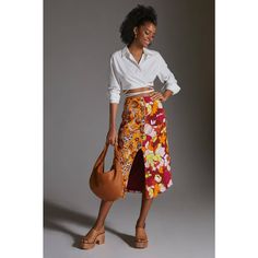 New Anthropologie Maeve Button-Front Cutout Midi Skirt, Is A Perfect Blend Of Elegance And Style. Crafted With A Cheerful Floral Pattern In Vibrant Shades Of Orange, Yellow, And White, This Skirt Is Designed To Make Heads Turn. The 32" Length And 14" Waist Ensure A Flattering Fit For Size Small. Made With A Premium Blend Of Cotton, Polyester, And Elastane, It Offers Ultimate Comfort And Durability. The Side-Zip Styling Adds A Touch Of Sophistication, Making It Suitable For Both Professional And Yellow Plaid Skirt, Sheer Midi Skirt, Button Midi Skirt, Godet Skirt, Tulle Midi Skirt, Lace Midi Skirt, Knit Maxi Skirt, Midi Flare Skirt, Tie Skirt