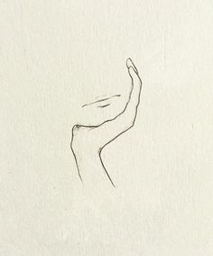 a black and white drawing of a person's hand reaching up to the sky