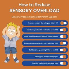 How to reduce SENSORY OVERLOAD What works for you? Is there anything that you could add to this? #sensoryprocessing #sensorydifferences #sensorydifficulties #sensoryprocessingdisorder #alertingactivities #adhd #sensory #autism Sensory Processing Disorder Symptoms, Sensory Integration Activities, Asd Spectrum, Human Senses, Sensory Classroom, Sensory Disorder, Sensory Diet, Sensory Overload, Sensory Tools