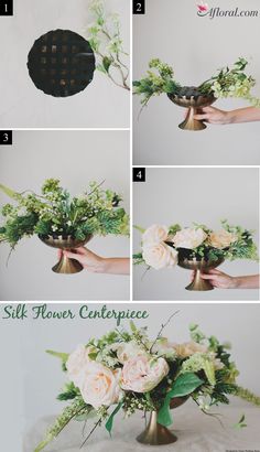 the steps to make a flower centerpiece