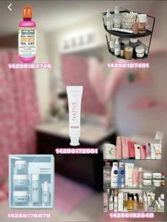 the contents of a beauty product displayed in an advertisement for it's storefront