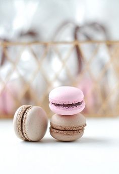 two macaroons sitting on top of each other