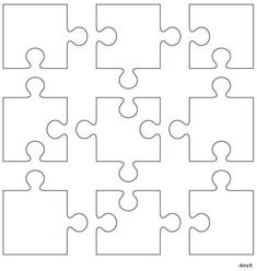 the missing pieces of a puzzle are shown in this printable puzzle piece templates