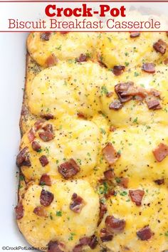 a casserole dish with cheese and bacon on it