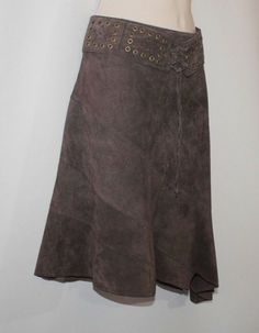 "Vintage Brown Suede COOL CAT Circle Studs Knee Length Asymmetrical Skirt Size - S  Please check measurements  LYING FLAT ON THE FLOOR:  SKIRTS LENGTH - 27'' OR (68.6 CM ) WAIST - 15.25\" OR ( 38.7 CM ) ACROSS THE BACK  HIPS - 22'' OR ( 55.9 CM ) ACROSS THE BACK  The Skirt are used but in good condition ,please see all pic. ###############  *Please note that most of my items are vintage and has therefore been previously used unless stated otherwise. Vintage items will have some degree of wear, b Circle Studs, Asymmetrical Skirt, Girl Next Door, Vintage Brown, Vintage Skirt, Brown Suede, Cool Cats, Skirt Length, Womens Clothing Tops