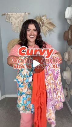 Ashley Behrends on Instagram: "Curvy vacation outfits from Amazon 🌴🧡🐚 Tropical dresses to take on your next beach vacay 🌊 Which look is your favorite 1-3? ☀️ Comment “VACAY” to get outfit details + accessories sent to your inbox! 💌   Vacation outfits, affordable fashion, OOTD, outfit inspo, plus size fashion, curvy style" Beachwear Plus Size Outfit, Resort Outfit Plus Size, Spring Vacation Outfits Plus Size, Plus Size Caribbean Vacation Outfits, Beach Outfit For Plus Size Women, Beach Ootd Ideas, Beach Outfits For Curvy Women, Plus Size Tropical Vacation Outfits, Plus Size Cruise Outfits Caribbean