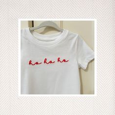 Make your children the talk of the town with this Hand Embroidered t-shirt! Perfect for Christmas parties, school, play or out and about!  For local Columbus, Georgia pickup use code LOCALPICKUP to wave shipping fees. You must be able to do porch pickup once item is completed. These shirts are 100% cotton and run true to size, but I normally size up for longer wear! Hand Embroidery Christmas Shirts, Hand Embroidery Christmas Sweatshirt, Hand Embroidered Christmas Sweatshirt, Kids Christmas Embroidery Shirts, Kids Christmas Applique Shirts, Embroidered Tshirt, Christmas Embroidery, Kids Tops, Toddler Boys