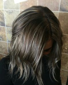 Mushroom Brown Cool Brunette Tones designed by Maria Sinicropi @_msinicropixo Brown Ash Balayage, Blending Gray Hair Brunettes, Highlights To Hide Gray Hair Brunettes, Teasy Lights Brunette, Cool Brunette, Bob Riccio, Brunette Tones, Most Beautiful Hairstyles