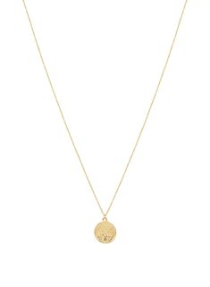 ALANA MARIA JEWELLERY - Featuring their plain chain, this gorgeous necklace is an everyday staple. This alluring design is the perfect touch to any outfit, exuding understated elegance this pendant necklace is timeless. 18 inches - 45.70 cm - Featuring our 14k gold-filled plain chain- Clasp fastening - Gold vermeil pendant Elegant Medallion Necklace With Cable Chain, Elegant Pendant Coin Necklace With Cable Chain, Chic Tarnish Resistant Pendant Necklace, Elegant Gold Medallion Necklace With Cable Chain, Elegant Gold Medallion Necklace On Cable Chain, Elegant Initial Necklace With Adjustable Chain And Round Pendant, Elegant Initial Necklace With Clavicle Chain, Delicate Charm Necklaces With Round Pendant And Cable Chain, Delicate Charm Necklace With Round Pendant And Cable Chain