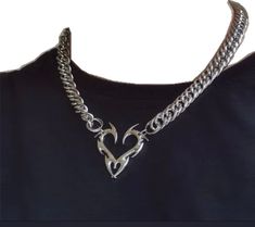 Punk Style Heart Necklace For Valentine's Day, Punk Heart Necklace As A Gift, Punk Style Metal Heart Necklace For Valentine's Day, Punk Metal Heart Necklace For Valentine's Day, Punk Style Metal Heart Necklace Gift, Punk Style Heart Necklace For Gift, Punk Style Metal Heart Necklace For Gift, Punk Heart Necklace For Valentine's Day, Gothic Heart Necklace For Concerts