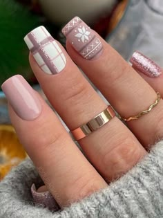 Mauve Nails, December Nails, Winter Nails Acrylic, Christmas Nails Acrylic, Winter Nail Designs, New Year's Nails